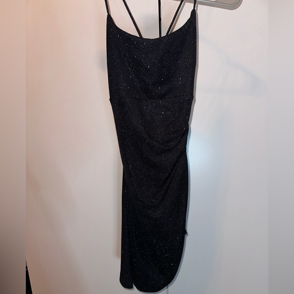 Black Sparkly Hoco Dress (S)